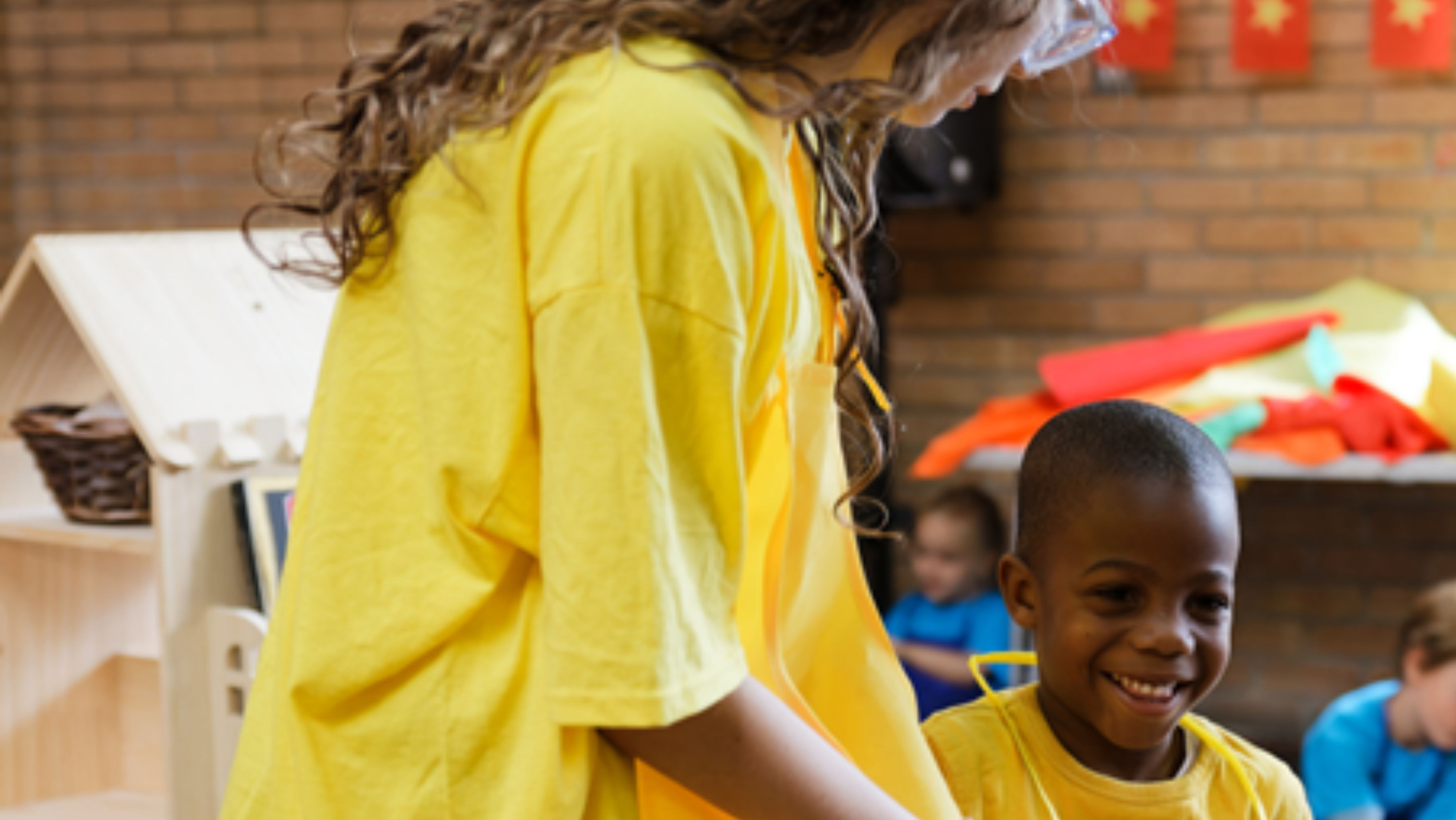 two young people smiling