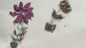 Flowers from an art project