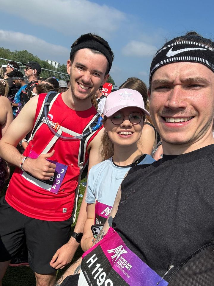 Hackney Half Marathon Runners -Left to Right - James, Sorrel, Deane