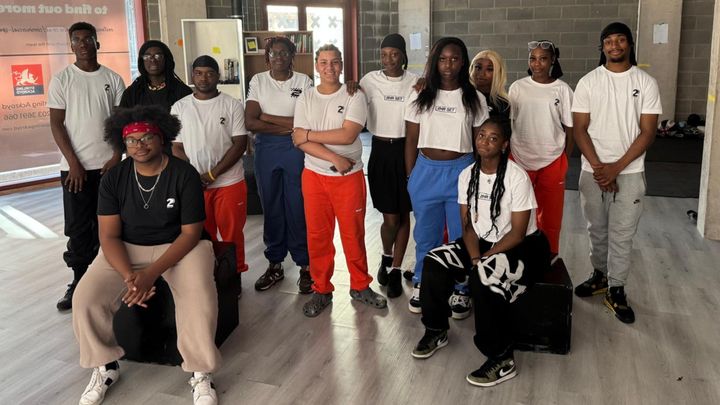 Young people during rehearsals